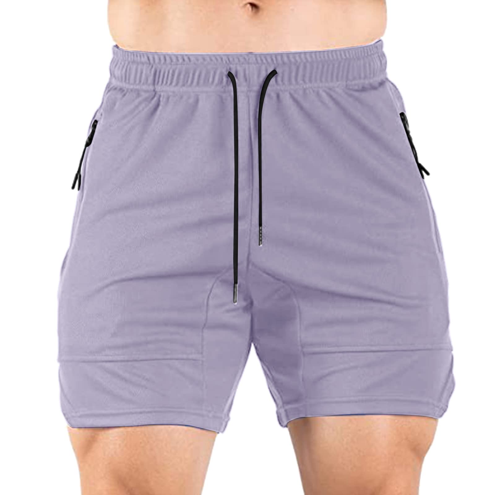 Men's Khaki Shorts - Elastic Waist Comfort Fit for Big & Tall - Casual Summer Shorts for Outdoor Activities, Beach & Travel | DP-89