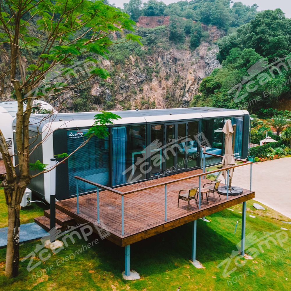 Zcamp A7 Glass Prefab House - Modern Prefabricated Glass Tiny Home for Backyard, Vacation & Off-Grid Living | Easy Assembly, Energy Efficient & Stylish Outdoor Retreat