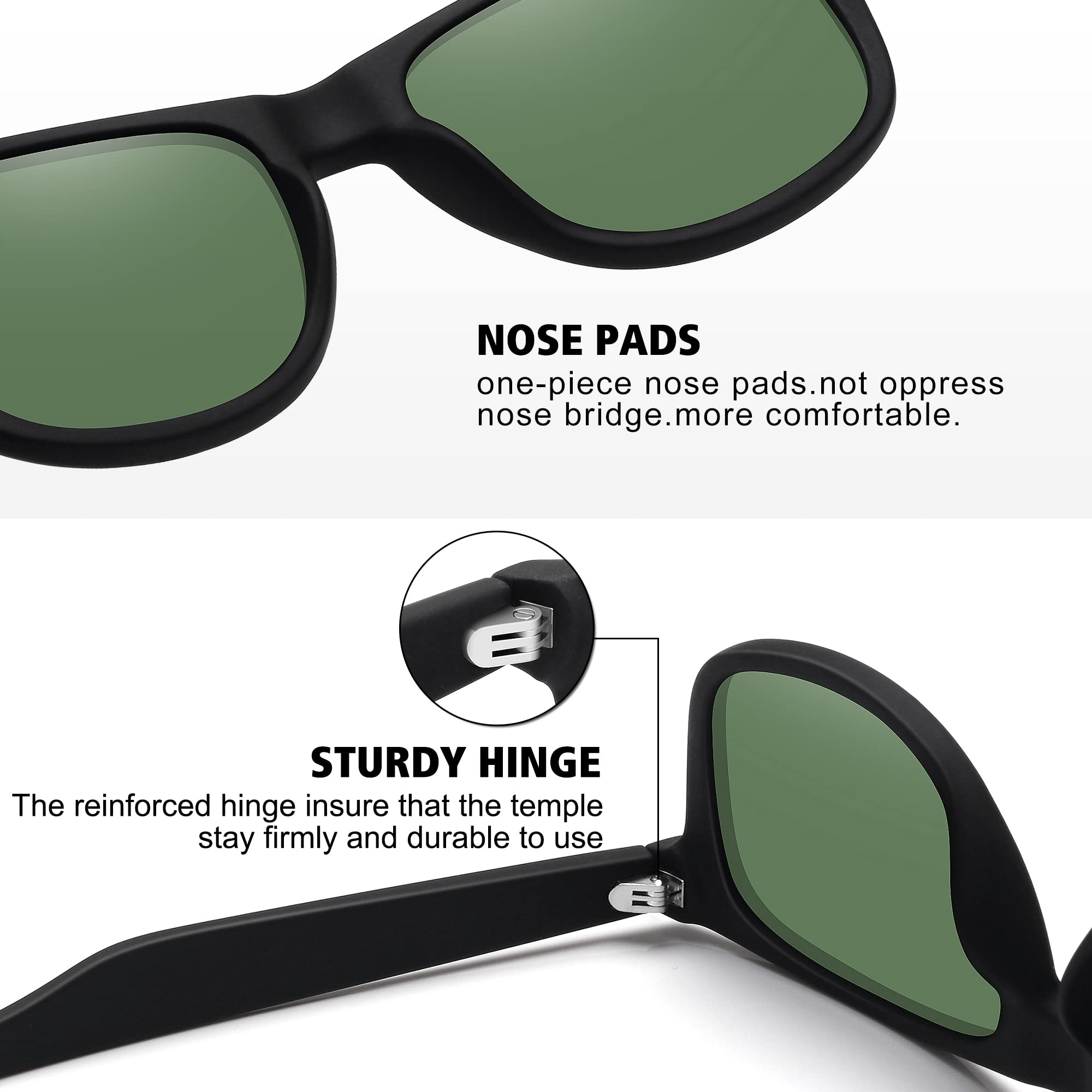 MEETSUN Polarized Sunglasses for Men & Women - Classic Retro UV Protection Driving Shades - Perfect for Outdoor Activities, Beach, Cycling & Fashion Accessories