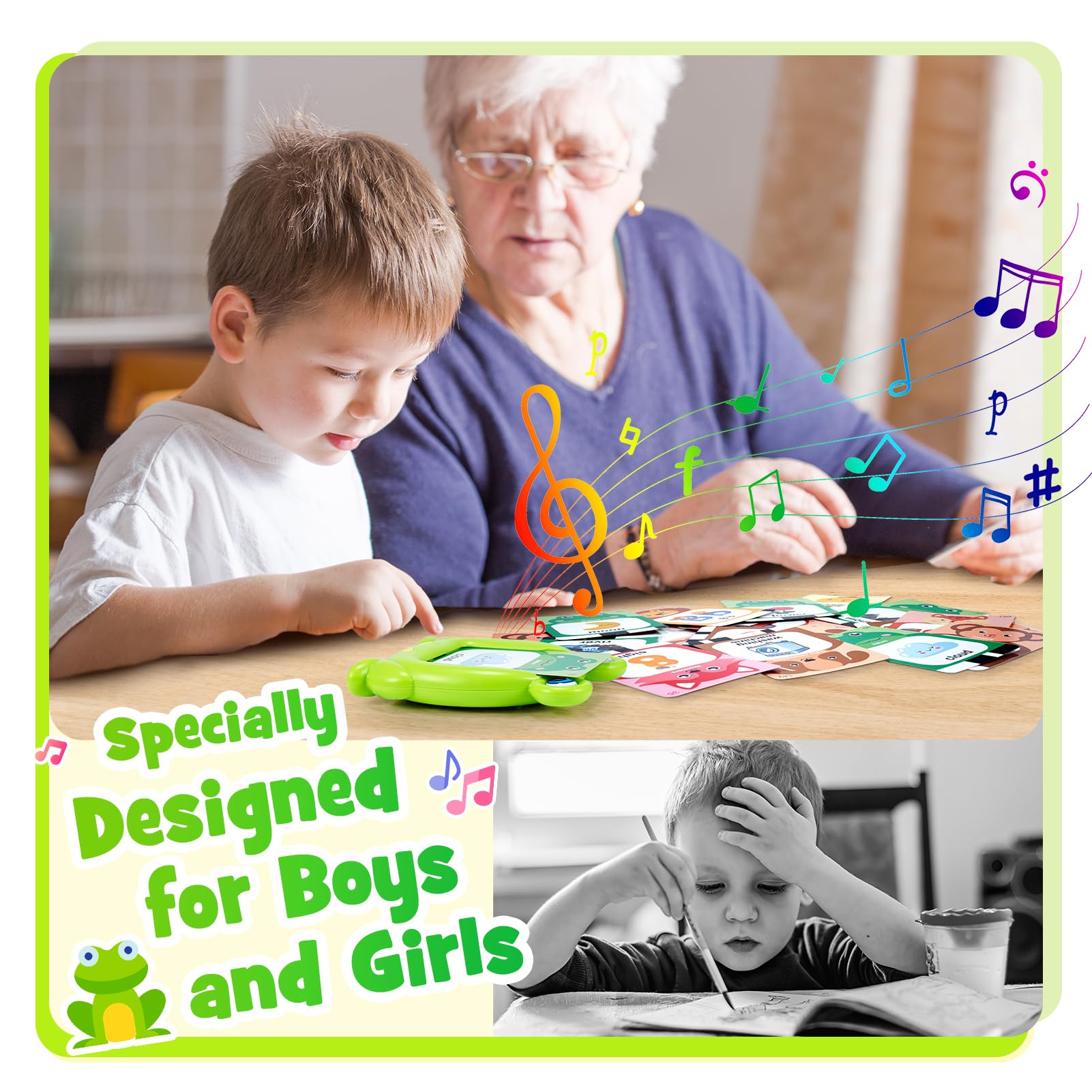 Educational Talking Flash Cards for Toddlers Age 2-3 | 224 Sight Words Learning Toys | Autism Sensory Toys & Speech Therapy Gifts | Perfect for Preschool Learning, Home Schooling & Travel Activities