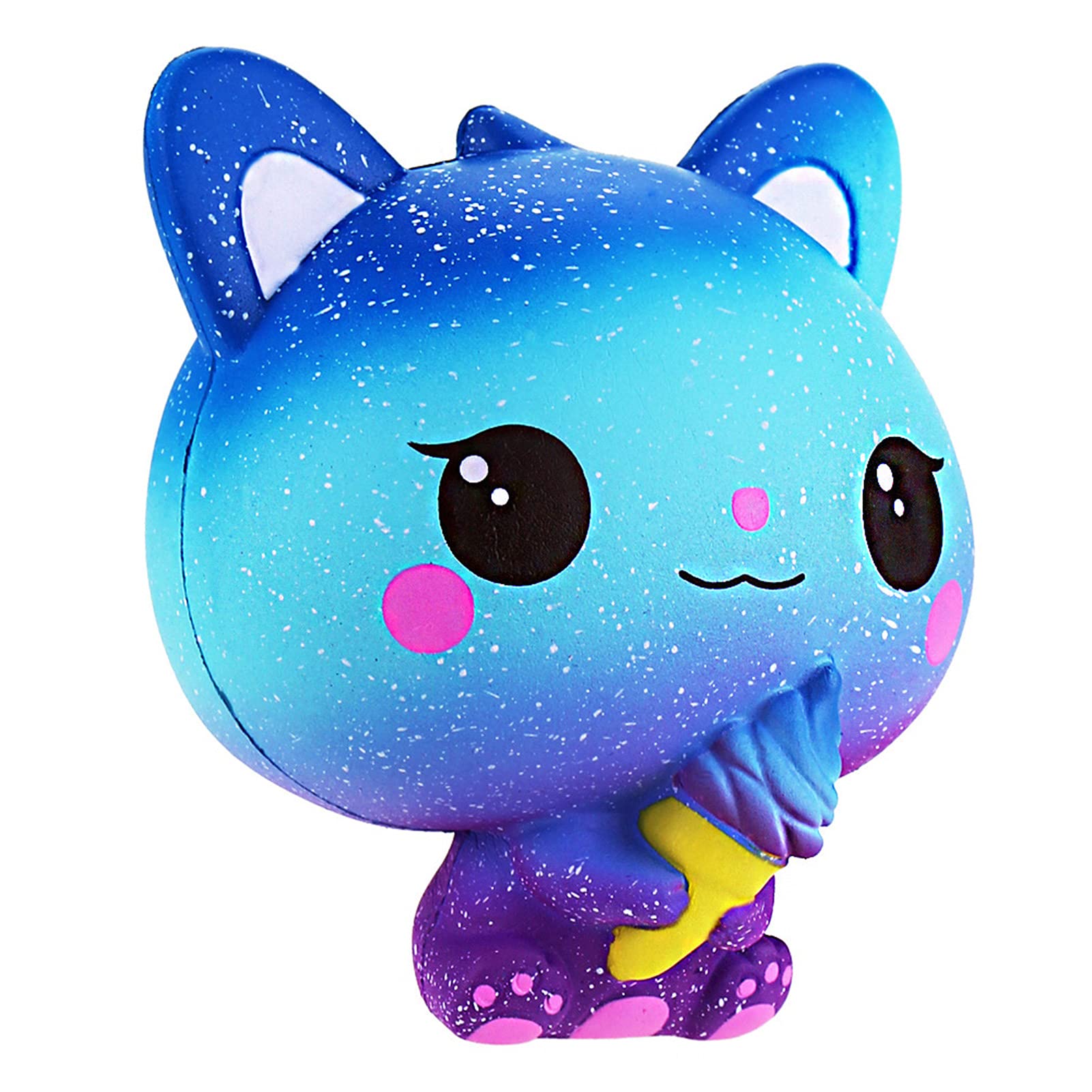 ZTGD Christmas Cat Squeeze Toy - Stress Relief Decompression Toy for Kids & Adults, Flexible Multi-Color Novelty Gag Gift (Dark Blue) - Perfect for Office Desk, Party Favors & Holiday Stocking Stuffers