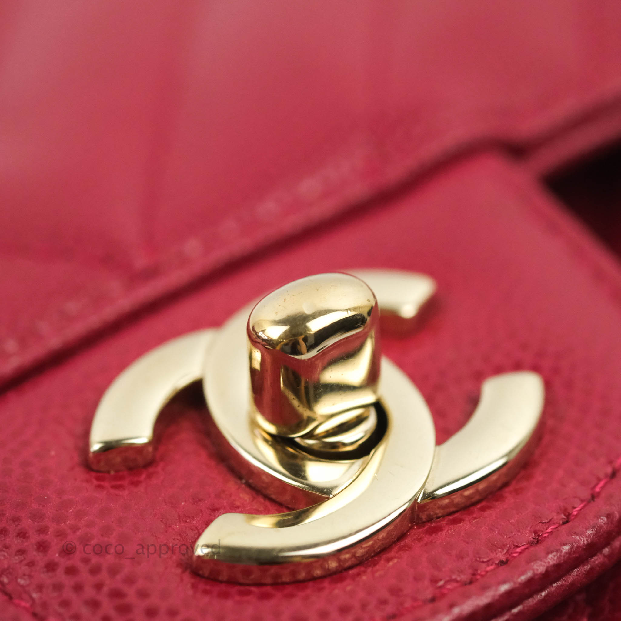 Chanel Classic M/L Medium Chevron Double Flap Bag in Cherry Red Caviar Leather with Gold Hardware - Perfect for Evening Events, Luxury Gifts & Fashionable Outfits
