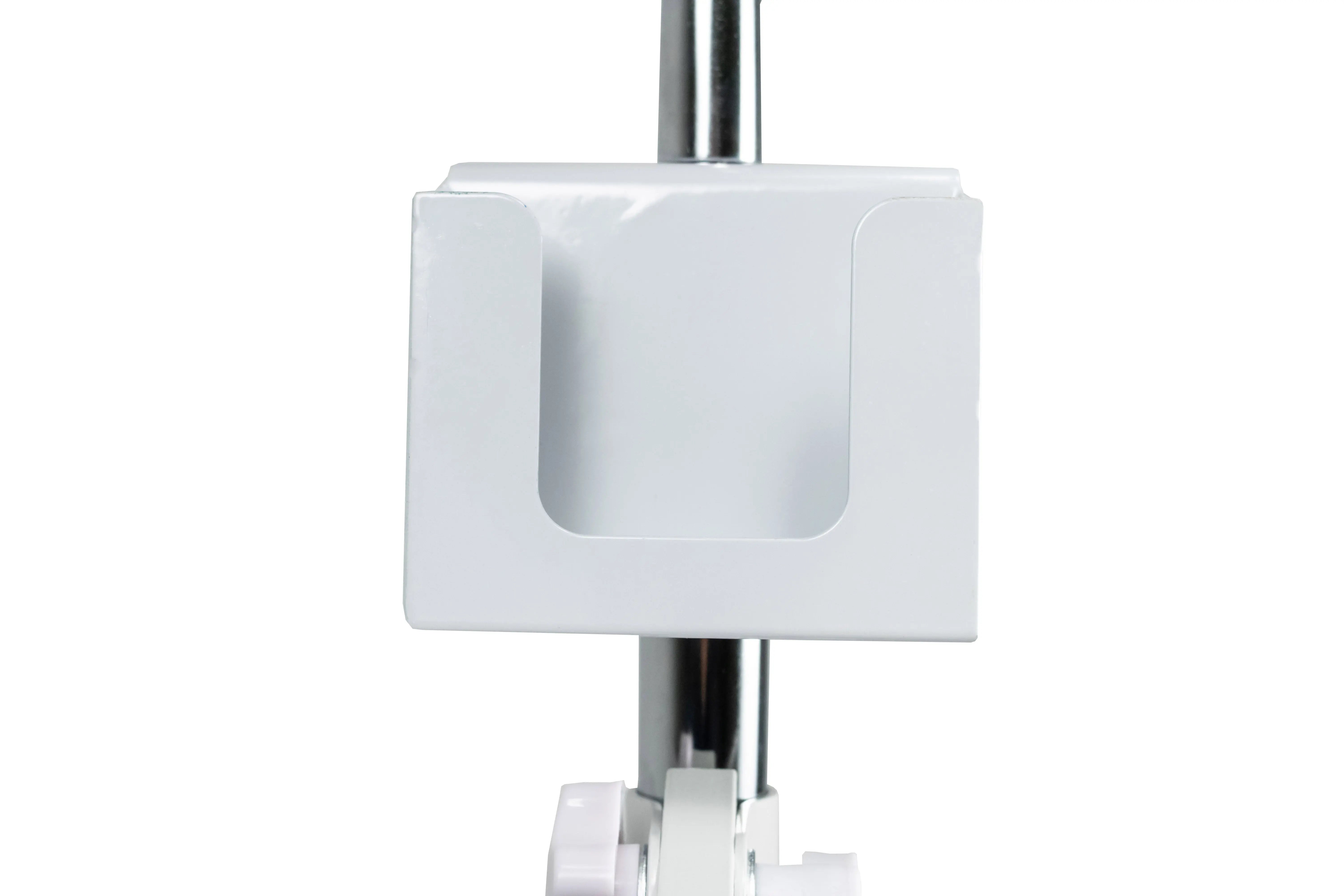 Heavy Duty Adjustable Gooseneck Floor Stand with VESA Mount Plate & Storage Basket - Perfect for Monitors, TVs, and Digital Signage in Home Office or Commercial Spaces