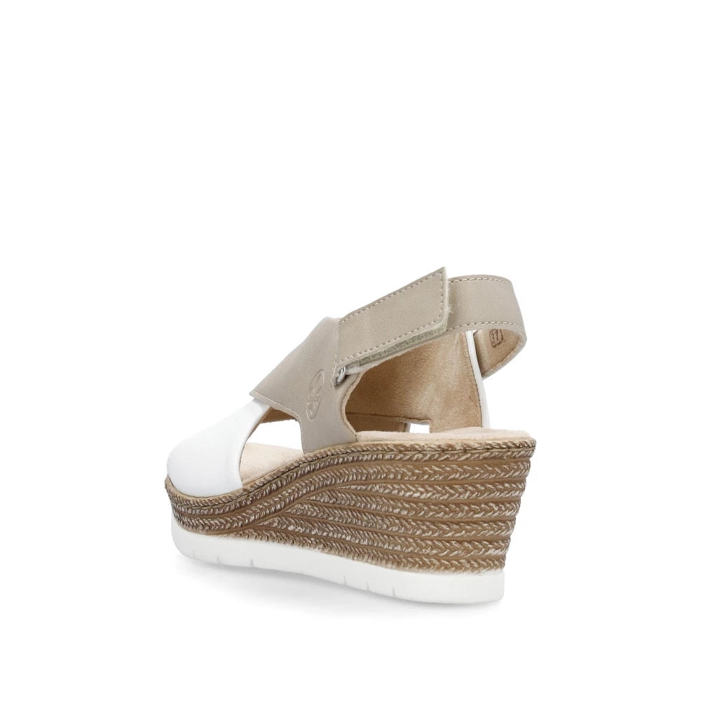 Rieker Women's Comfort Shoes 61975 in Cream - Stylish & Lightweight for Work, Walking & Everyday Wear