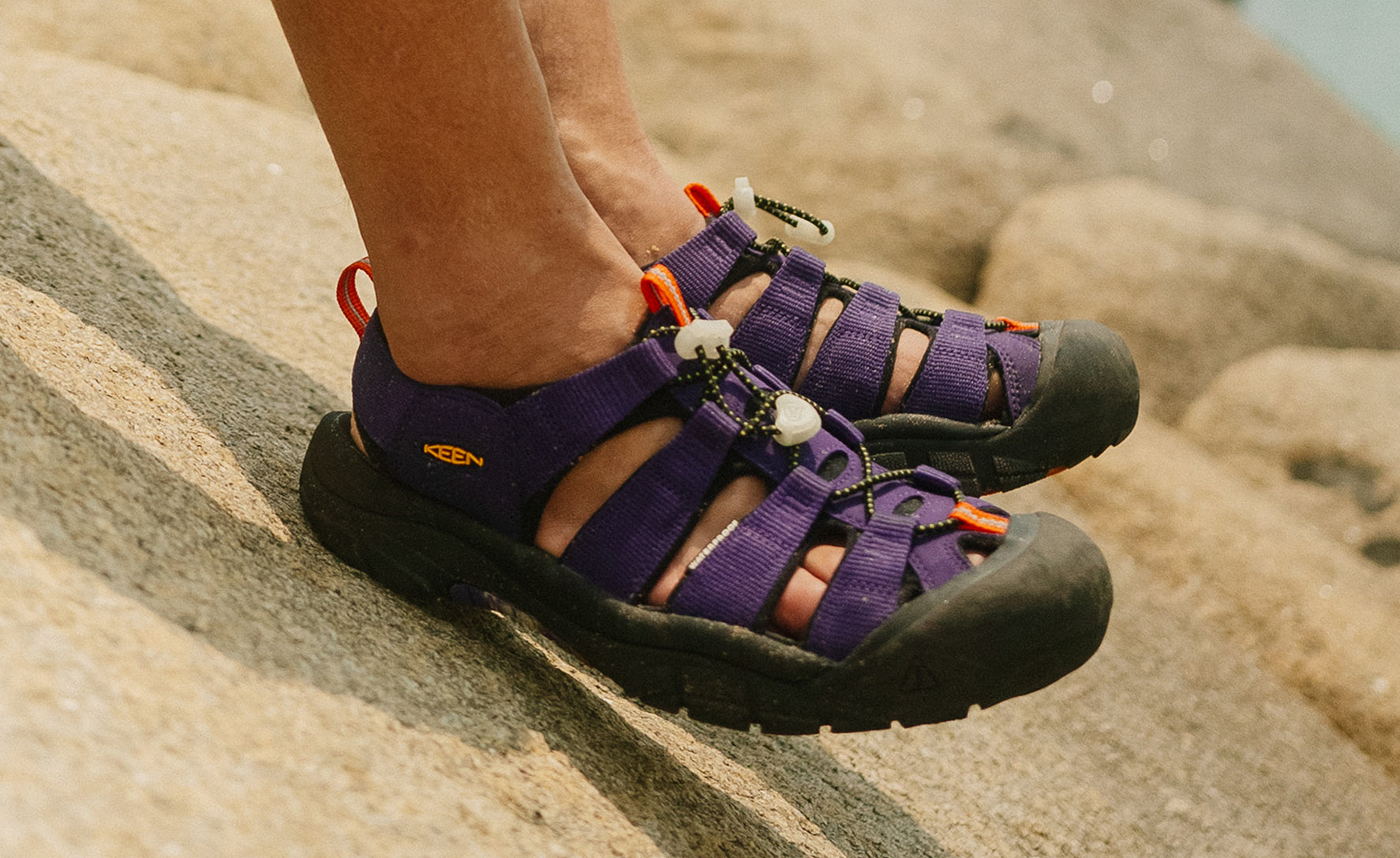 Men's Newport Retro Sandal x An Ko Rau - Comfortable Purple Casual Sandals for Walking & Beach | Summer Outdoor Footwear