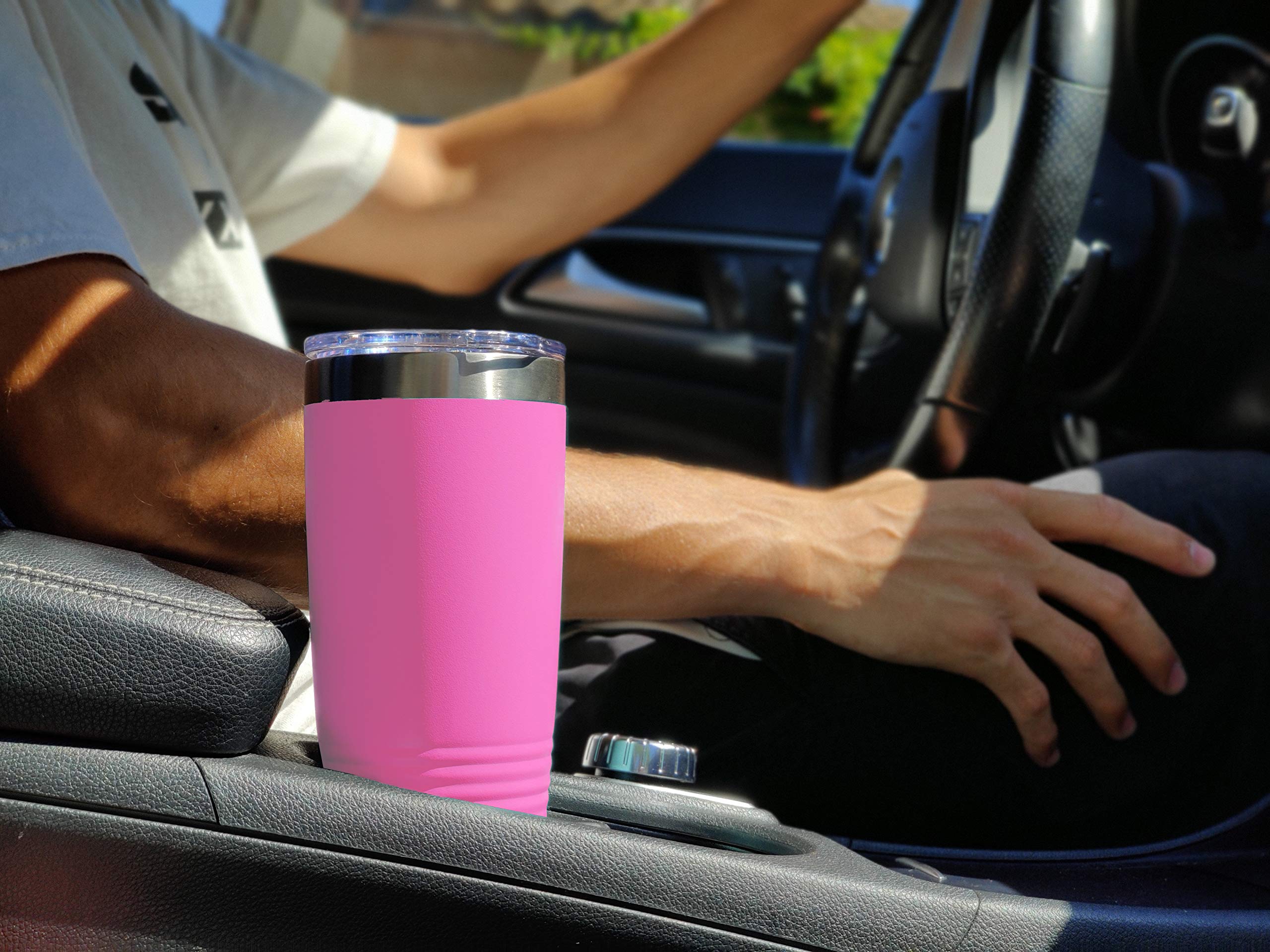 LaserGram 20oz Vacuum Insulated Stainless Steel Tumbler Mug with Personalized Engraving - Perfect Gift for RN Registered Nurses, Doctors & Healthcare Professionals (Pink) - Keep Drinks Hot/Cold for Hours, Ideal for Hospital Shifts, Commuting & Outdoor Activities