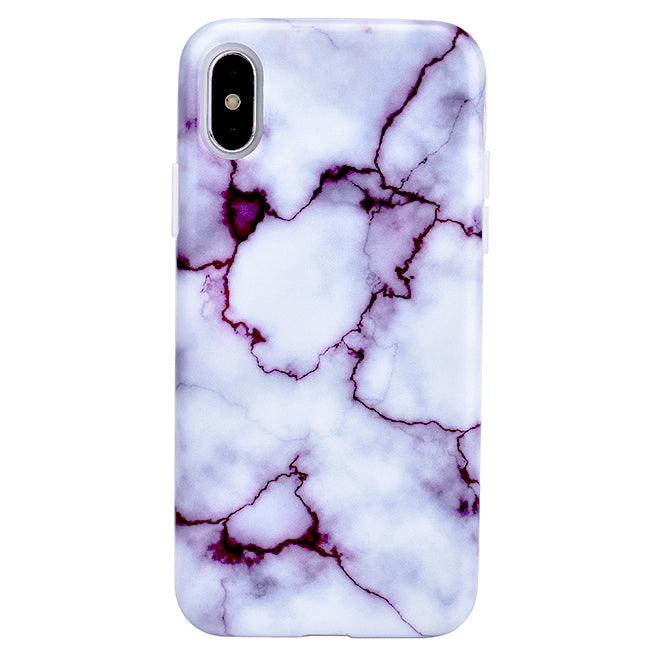 Stylish Purple Streak Marble iPhone Case - Trendy Protective Cover for iPhone 12/13/14/Pro/Max - Perfect for Everyday Use, Office & Travel
