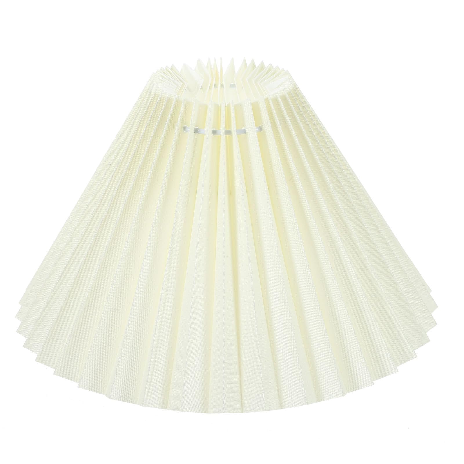 OSALADI Beige Pleated Lamp Shade - Fabric Pleated Chandelier & Pendant Light Shade - Small Clip-On Lampshade for Table & Floor Lamps - Perfect for Living Room, Bedroom & Office Lighting Decor