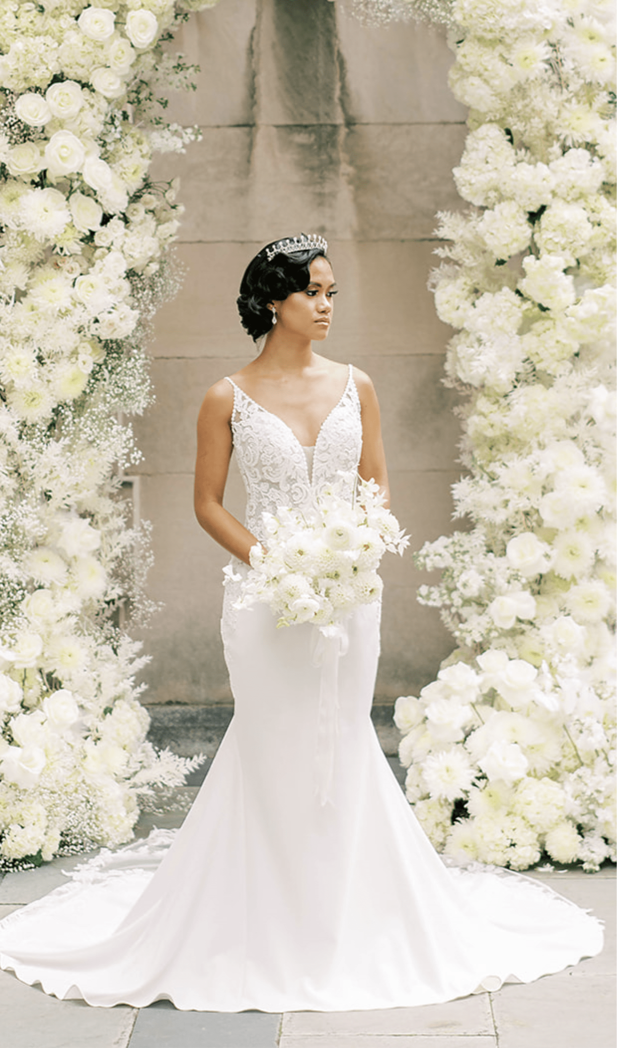 DAPHNE Bridal Tiara – Elegant Crystal Wedding Crown for Bride, Bridesmaid, and Flower Girl | Perfect for Weddings, Prom, Pageants, and Special Occasions