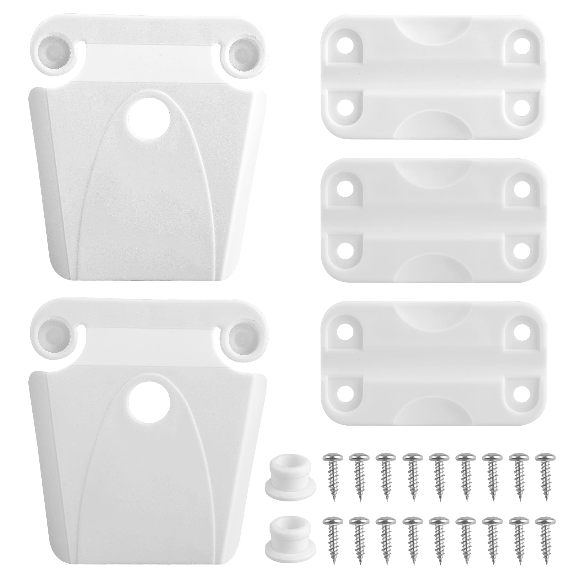 **High Strength Cooler Hinge & Latch Replacement Kit with Screws – Durable Ice Chest Plastic Hinges, Latch Posts – Perfect for Repairing Coolers, Camping, Fishing & Outdoor Adventures**