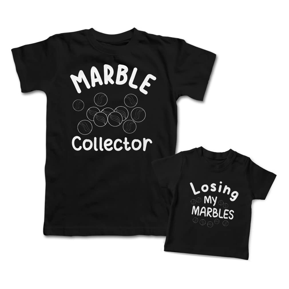 Mommy and Me Matching Outfits for Mother's Day - Soft Cotton Marble Print T-Shirts - Perfect for Family Photos, Gifts & Special Occasions