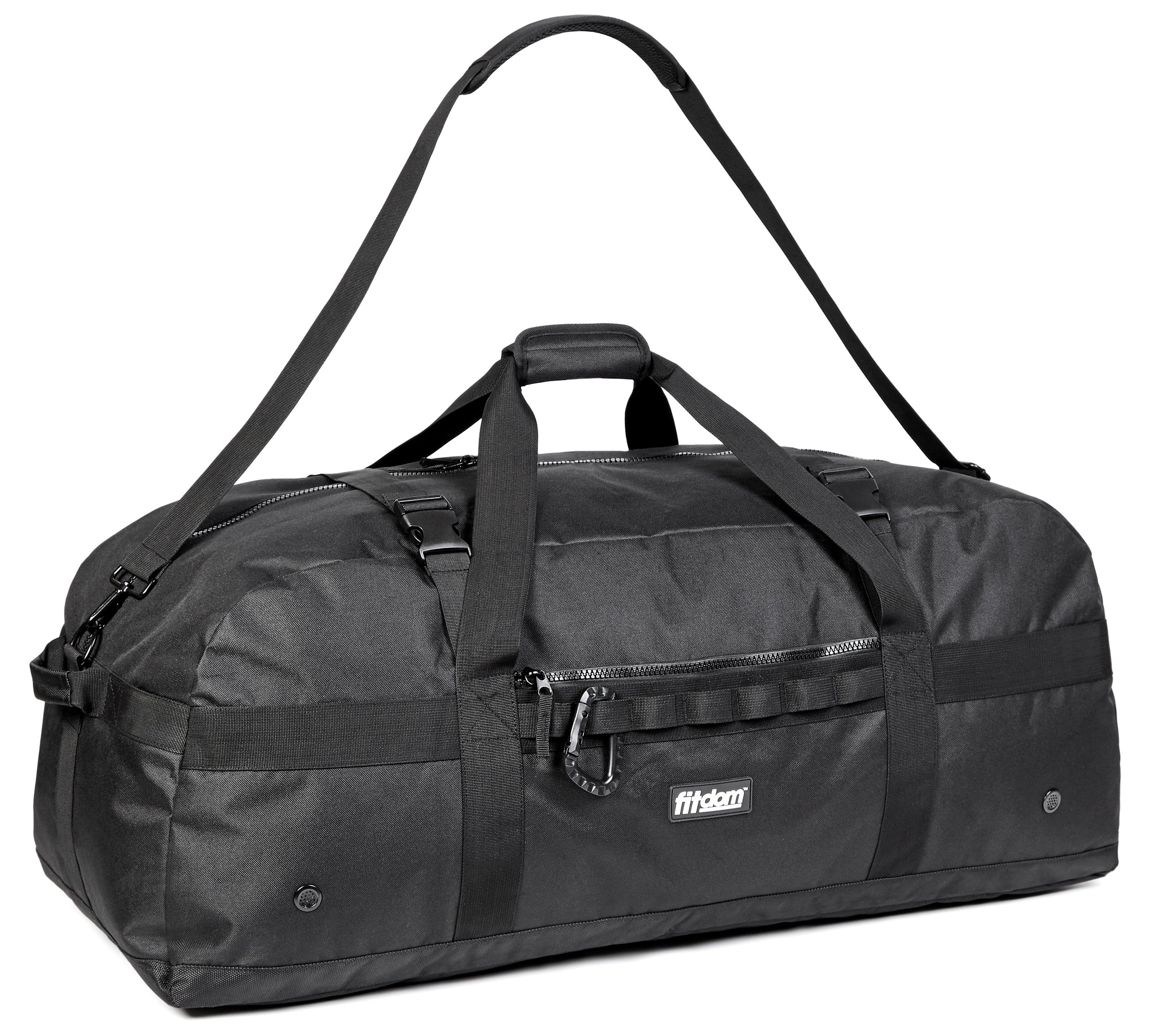 Fitdom Heavy Duty Extra Large Sports Gym Equipment Travel Duffel Bag with Adjustable Shoulder & Compression Straps - Perfect for Team Coaches, Soccer, Baseball, Basketball, Hockey, Football - Ideal for Gym, Travel, and Sports Gear Storage