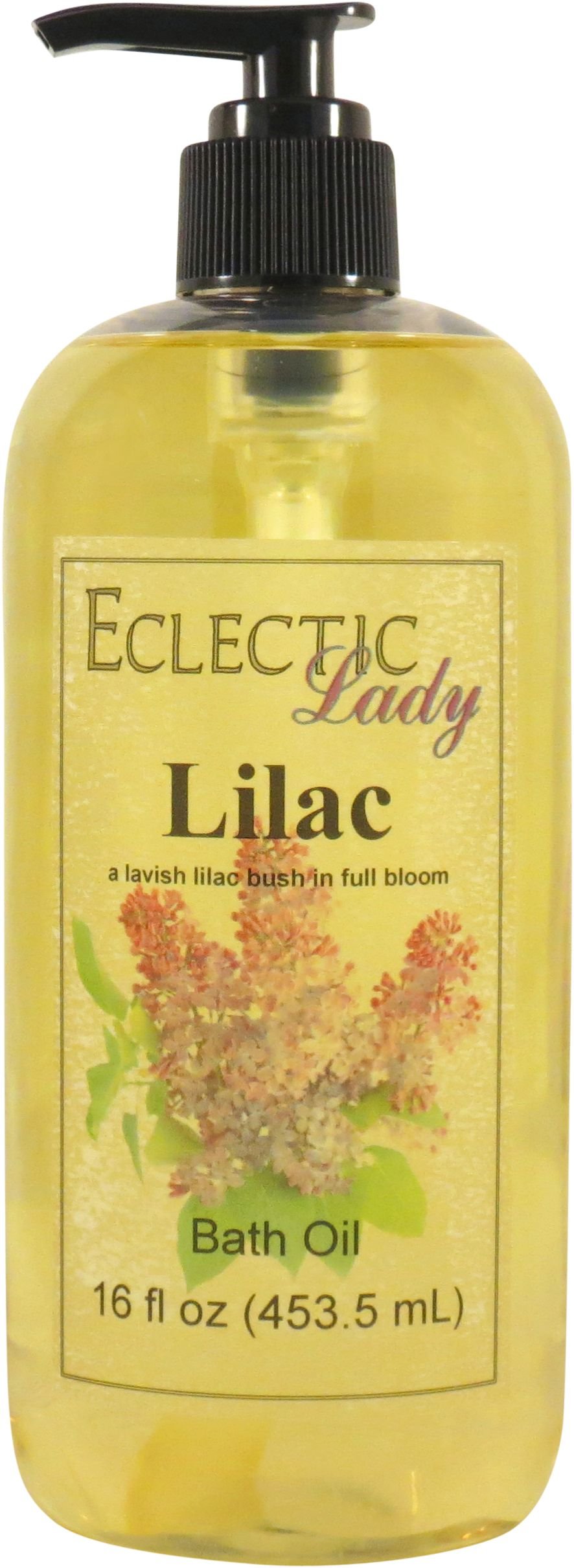 Lilac Scented Bath Oil for Women - Relaxing & Moisturizing Body Oil for Dry, Rough & Sensitive Skin - Daily Nourishing Shower Oil with Natural Fragrance (16 oz) - Perfect for Spa Nights, Self-Care Routines & Stress Relief