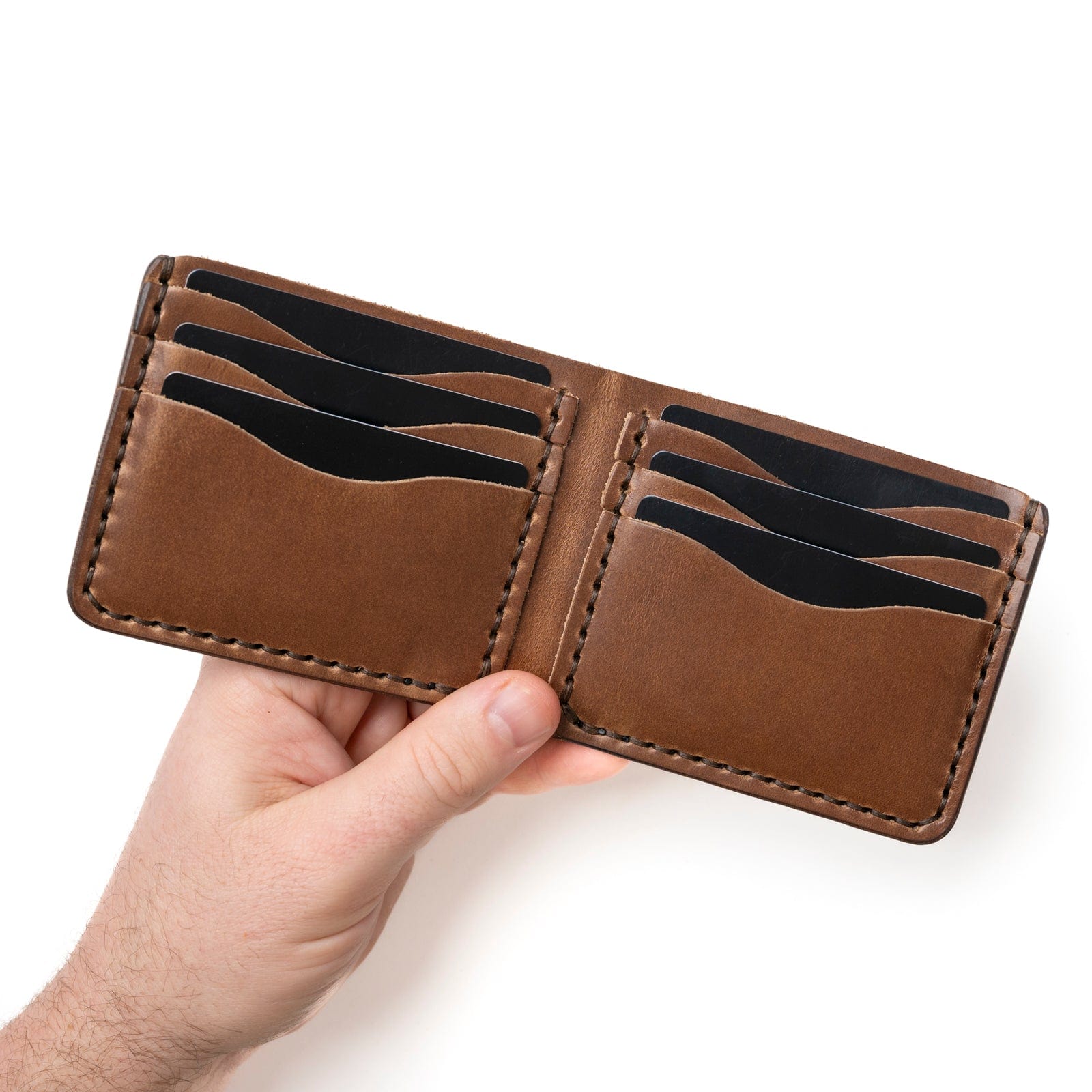 Genuine Leather Bifold Wallet for Men - Slim RFID Blocking Credit Card Holder with ID Window - Perfect for Everyday Use, Travel & Business