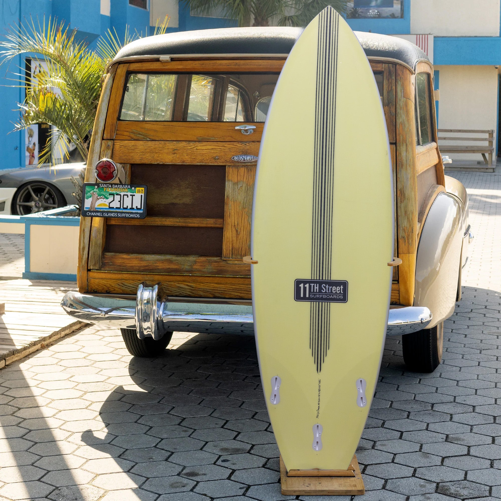 11th Street Surfboards Puffin EPS 5'8 Surfboard with FCS II Fin System - Perfect for Small Waves and Beach Breaks