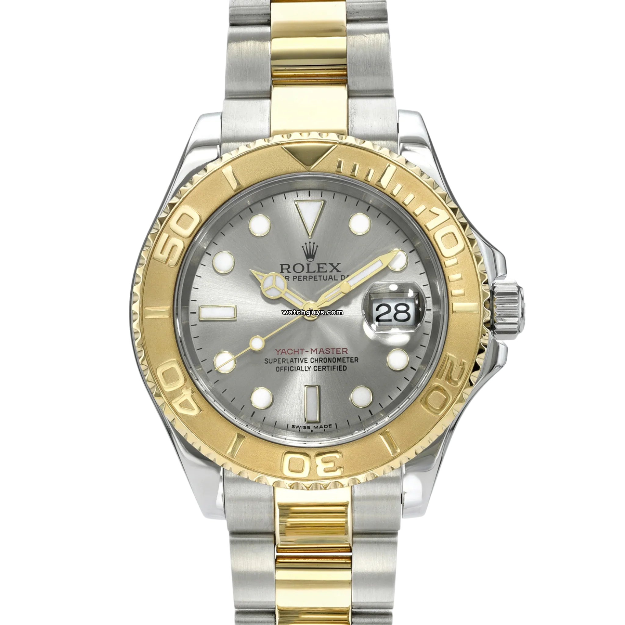 Rolex Yacht Master 16623 Slate Two Tone Men's Luxury Watch - Stainless Steel & Gold, Automatic Movement, Waterproof - Perfect for Sailing, Yachting & Formal Events