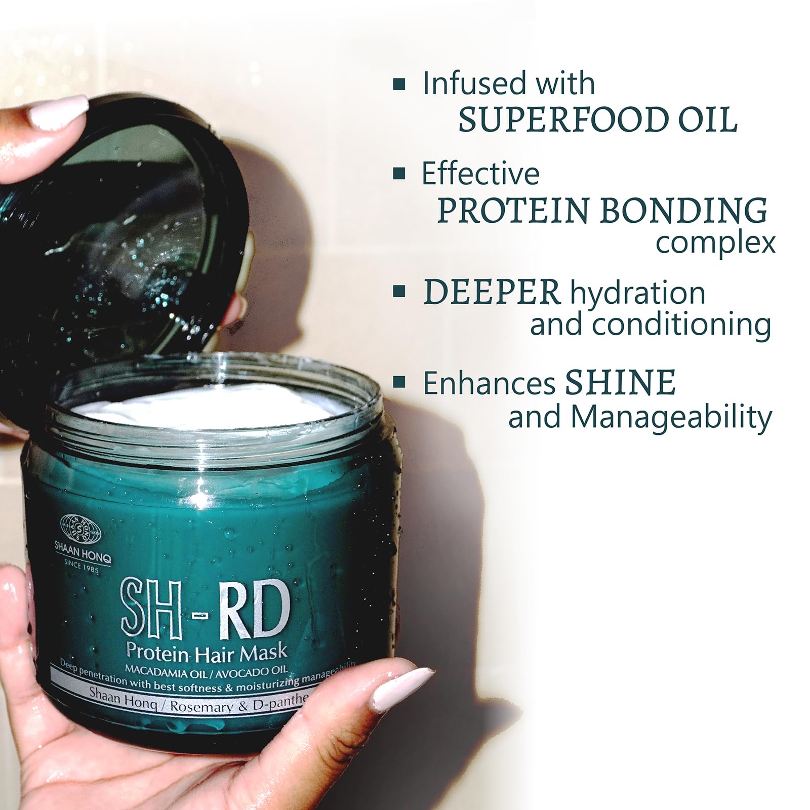 SH-RD Deep Conditioning Hair Mask for Dry & Damaged Hair - Argan Oil Moisturizer Treatment for Curly, Color-Treated Hair Repair (13.52oz/400ml) | Hydrating Hair Care for Salon-Quality Results at Home
