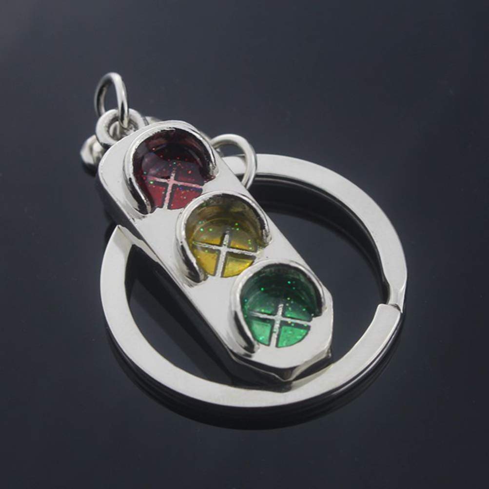 Cool Metal Traffic Light Signal Keychain - Unique Keyfob, Phone Pendant & Car Keyring for Handbag Decor (Perfect for Drivers, Gifts & Everyday Carry)