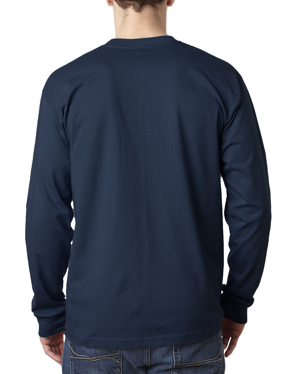 Bayside BA8100 Men's 6.1 oz 100% Cotton Long Sleeve Pocket T-Shirt - Comfortable Workwear & Casual Wear for Everyday Use