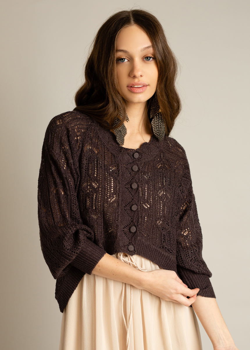 Jelana Black Coffee Sweater for Women - Soft & Stylish Knit Pullover for Fall & Winter | Perfect for Casual Outfits, Office Wear & Cozy Evenings