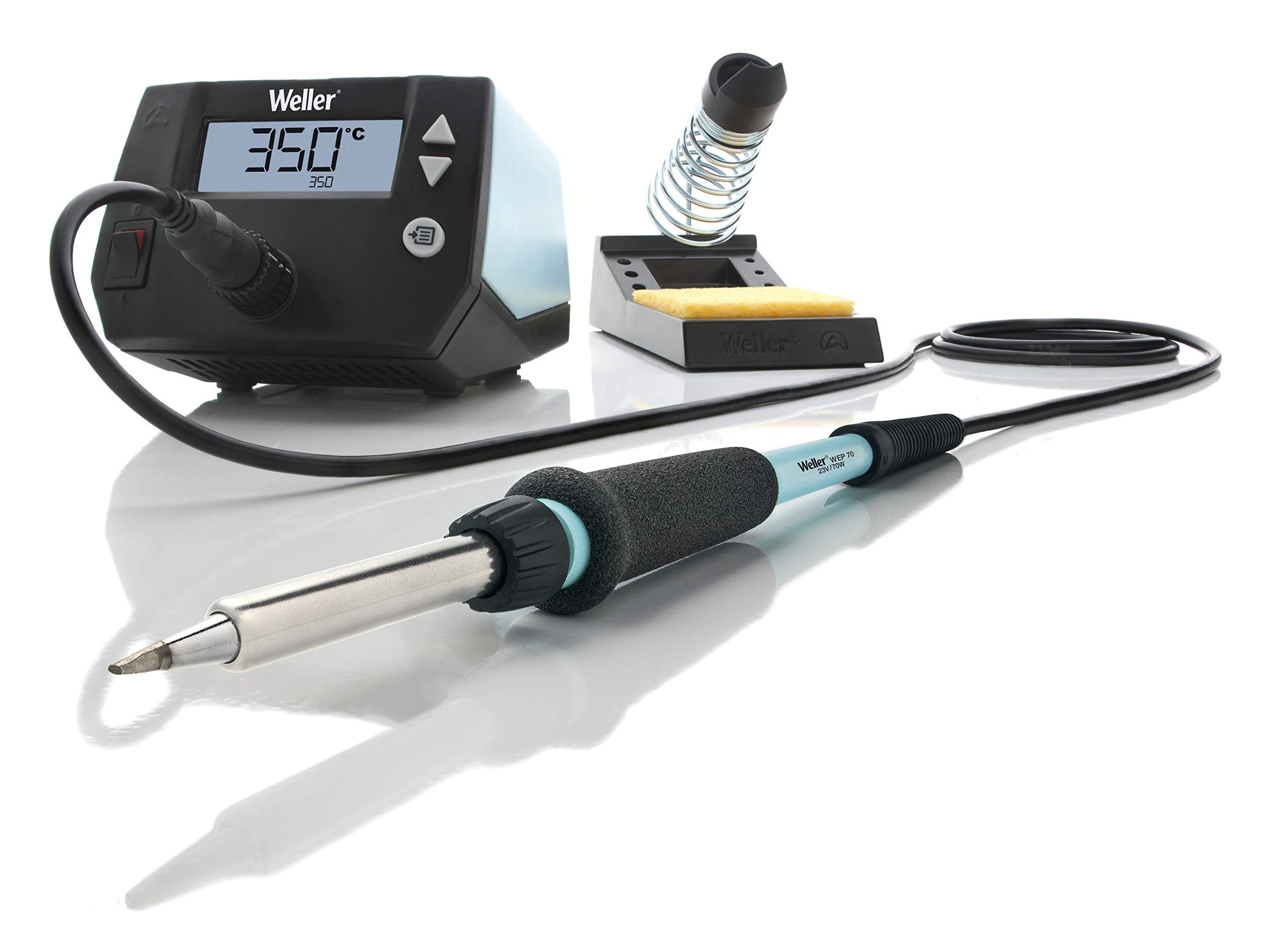 Weller WE1010NA Digital Soldering Station with Brass Sponge Tip Cleaner - Professional Soldering Iron Kit for Electronics Repair, DIY Projects, and Circuit Board Work