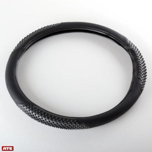 Premium Black Steering Wheel Cover - Non-Slip Grip, Universal Fit for Cars, Trucks & SUVs - Driving Comfort & Style Upgrade for Commuting & Road Trips