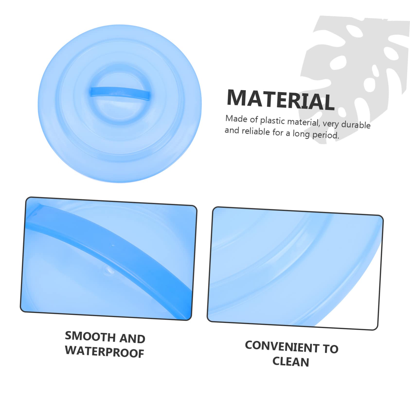 Durable Plastic Trash Can Lid Cover - Heavy Duty Outdoor Garbage Bin Protector, Easy Installation Waste Container Accessory for Patio, Garage & Backyard Use