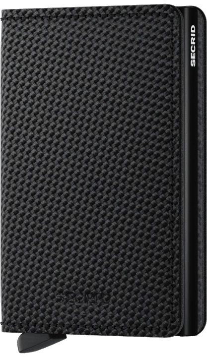 Secrid Slim Wallet Carbon Black - RFID Blocking Minimalist Wallet for Men & Women | Perfect for Travel, Business & Everyday Use