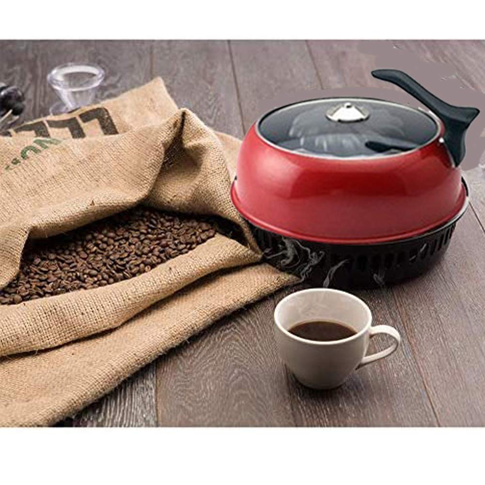 Joycook 13-inch Smokeless BBQ Grill Pan for Gas Stove - Wide Direct Flame Fire Oven for Meat, Fish, Chicken - Korean Style Kitchen Grill - Perfect for Indoor/Outdoor Cooking, Camping & Backyard BBQs (Red)