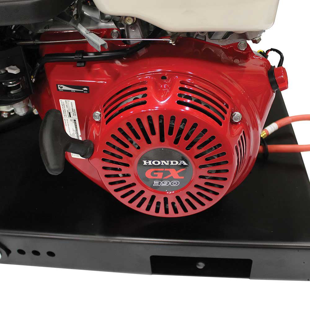 Brave Hydraulic Power Pack - 3000 PSI High Pressure, 5 GPM Flow Rate, Recoil Start System with Honda GX390 Engine - Ideal for Log Splitters, Dump Trailers & Construction Equipment