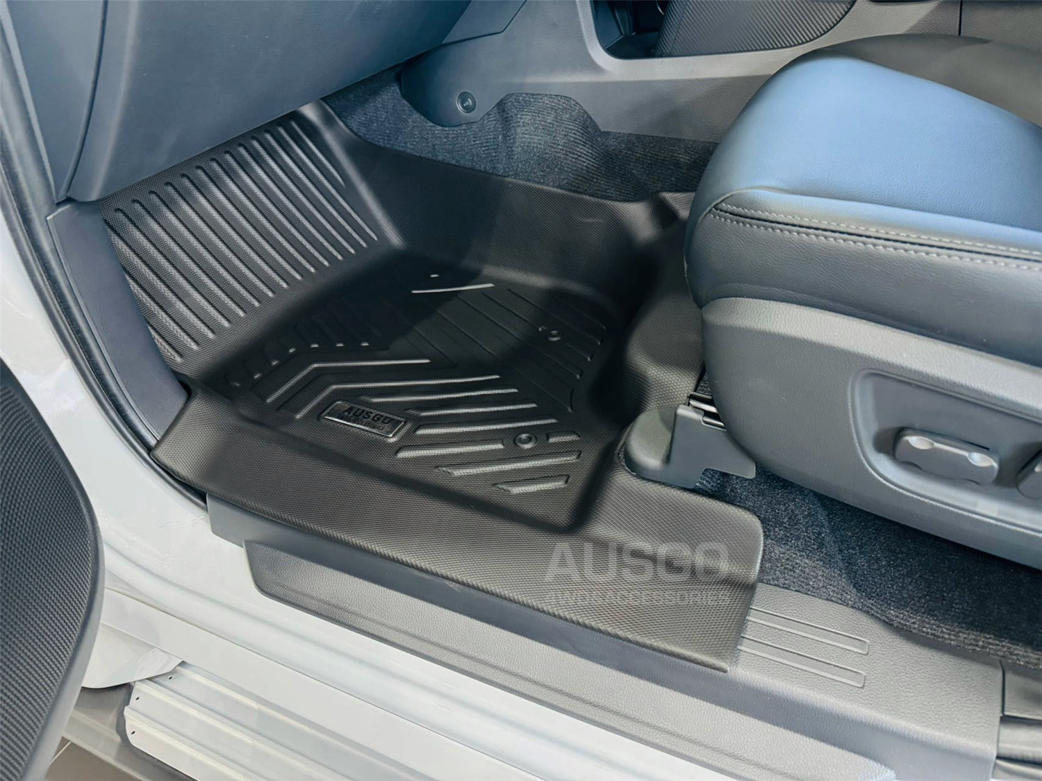 Premium All-Weather Car Floor Mats & Black Door Sill Protectors for Mitsubishi Pajero Sport 2015-2024 | 5 & 7 Seater Models | Durable Protection for Off-Road & Family Adventures
