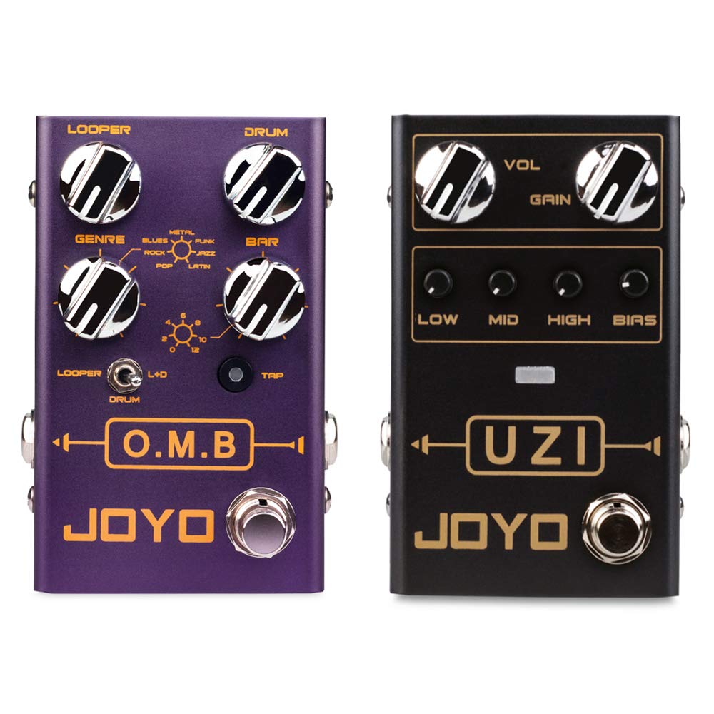 JOYO R-06 Looper Drum Machine & R-03 Metal Distortion Pedal Bundle for Electric Guitar - Best Budget Effects Combo for Live Performance & Home Recording