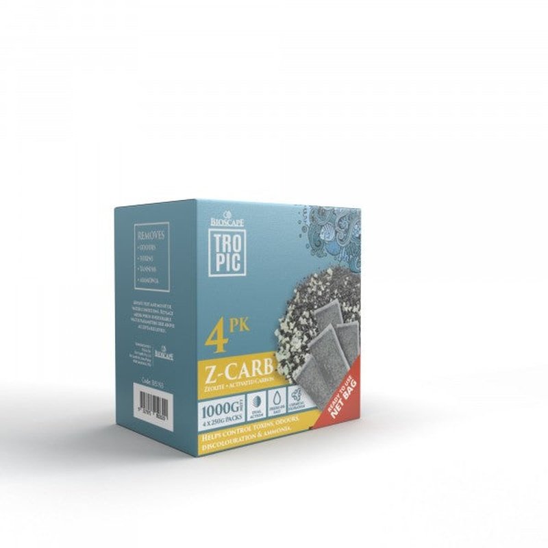Premium Bioscape Zeo/Carbon Pouches for Aquarium & Fish Tank - Natural Water Filtration, Odor & Toxin Removal - Perfect for Freshwater & Saltwater Tanks, Terrariums, and Aquatic Habitats