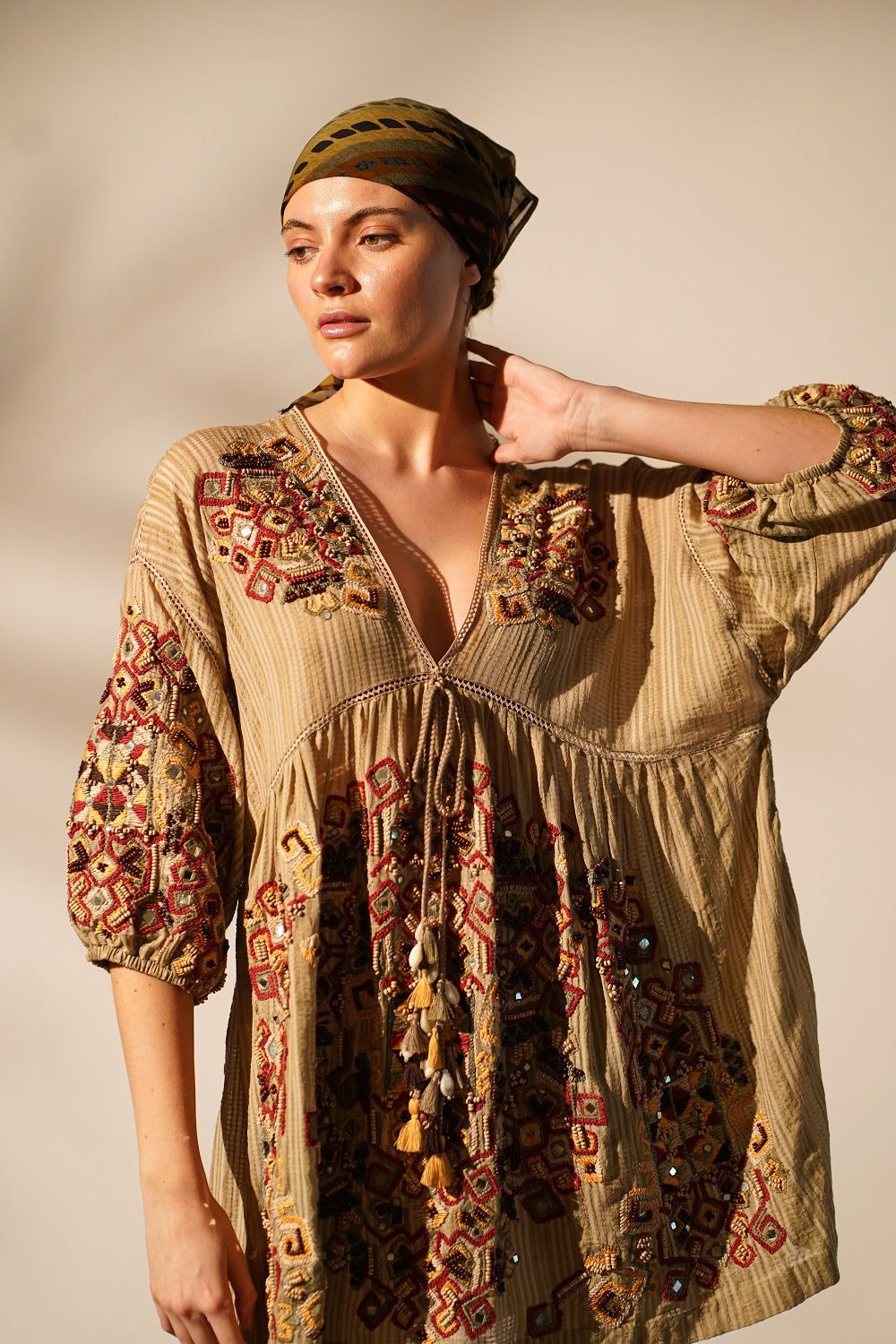 Khadi Short Dress for Women - Comfortable & Stylish Summer Casual Wear - Perfect for Beach, Vacation, and Everyday Outfits