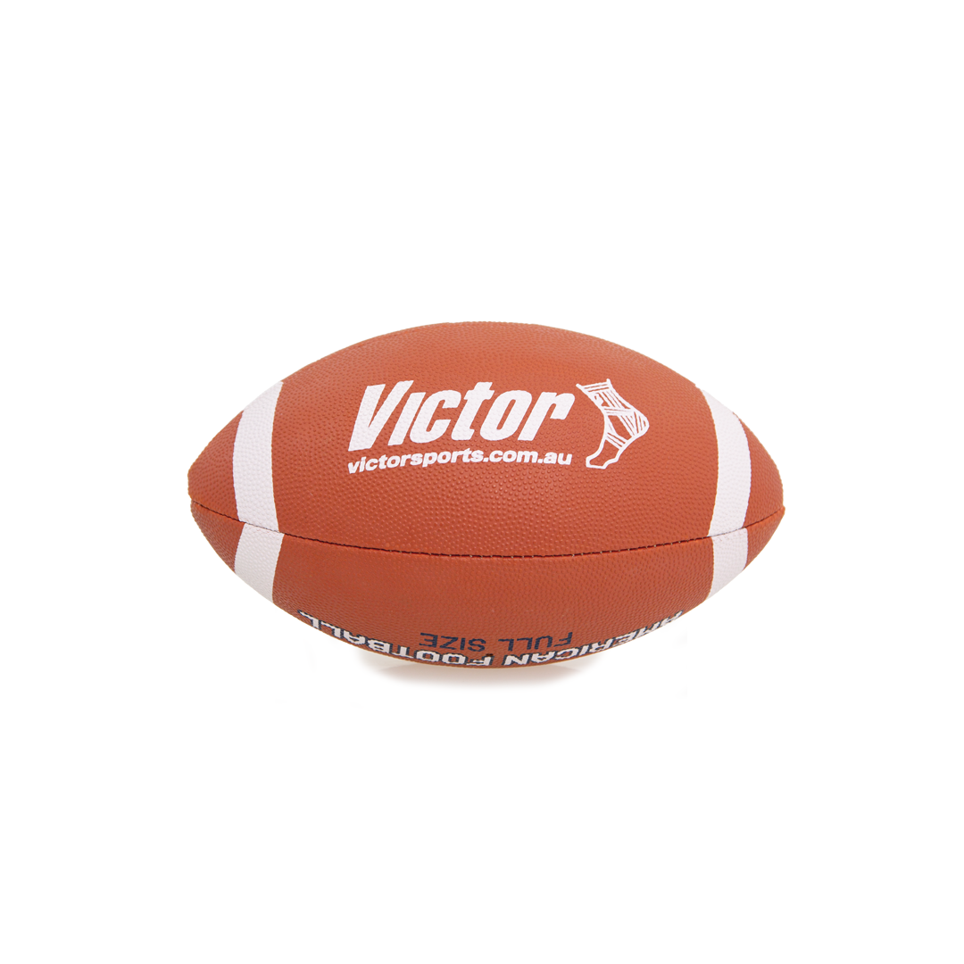 Victor Official Size American Football - Premium Leather Game Ball for Training & Competition | Perfect for NFL Fans, College Games, and Backyard Practice
