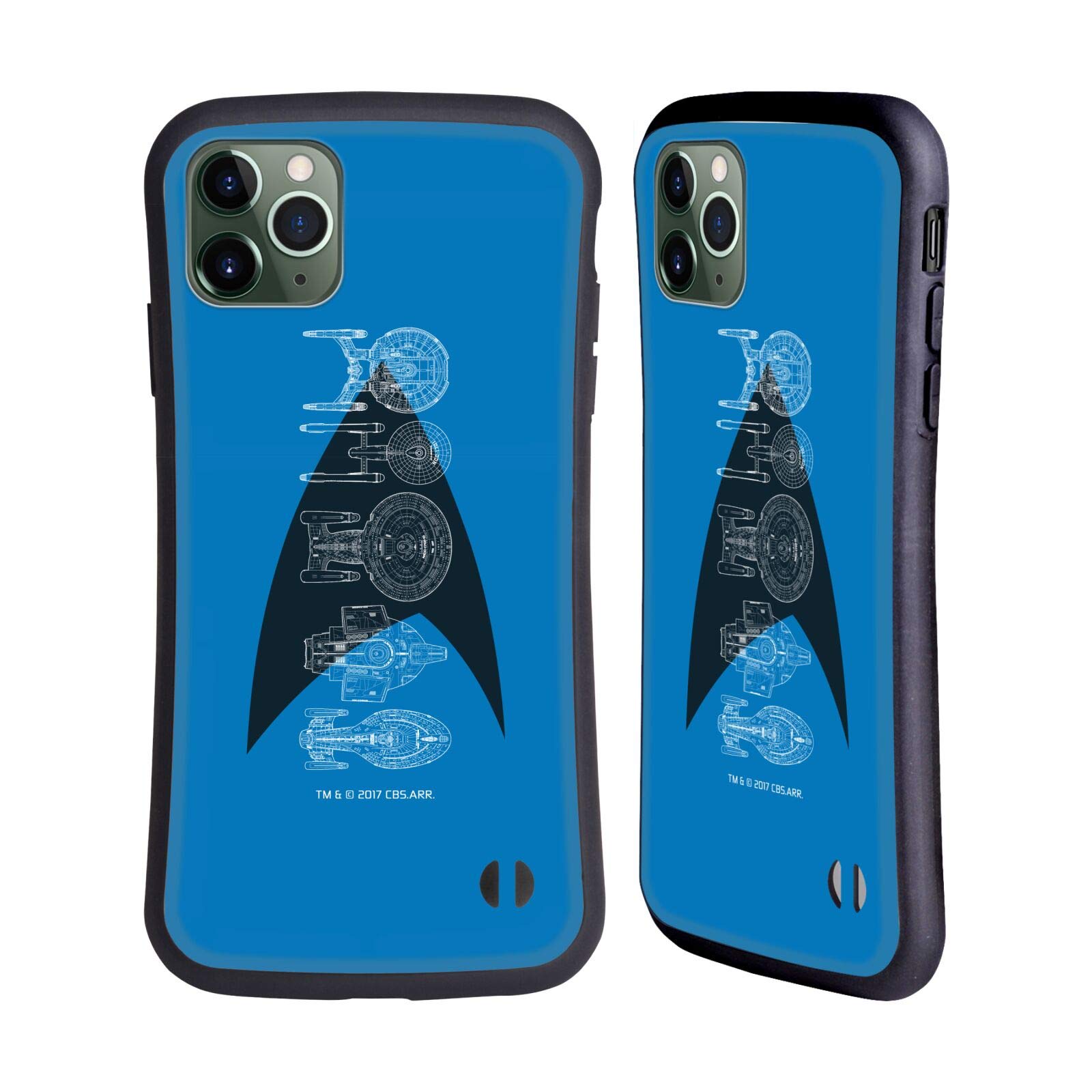 Officially Licensed Star Trek Delta Complete Ships of The Line Hybrid Phone Case for Apple iPhone 11 Pro Max - Durable Protection with Sci-Fi Design | Perfect for Trekkies & Space Enthusiasts