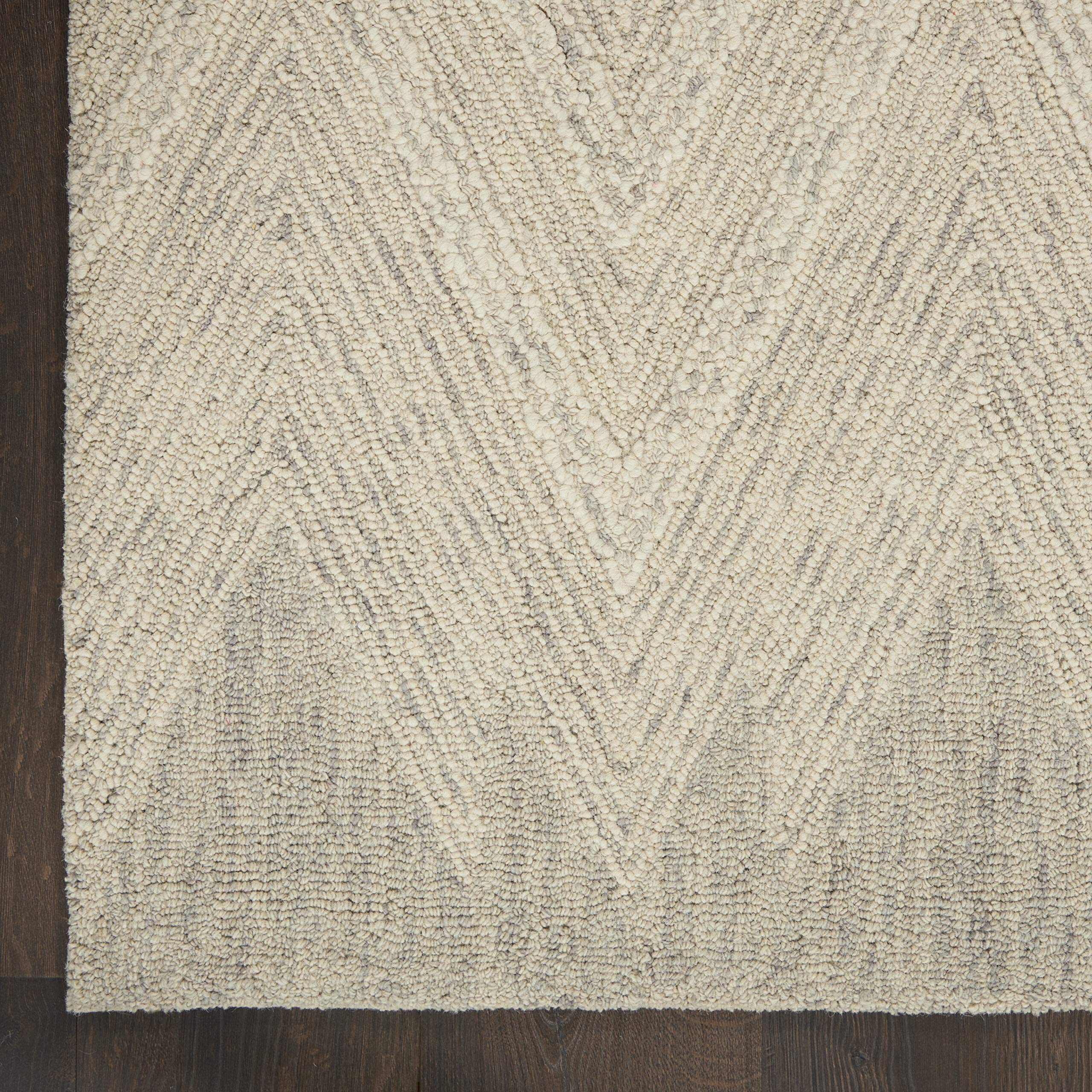 Nourison Linked Bohemian Ivory/Grey 3'9