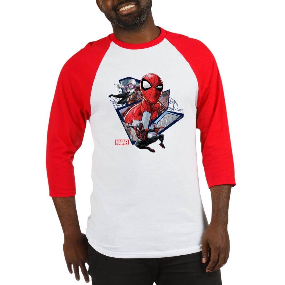 Spider Man Trio Baseball Jersey - Officially Licensed Marvel Superhero Shirt for Men & Women - Perfect for Baseball Games, Cosplay & Superhero Fans