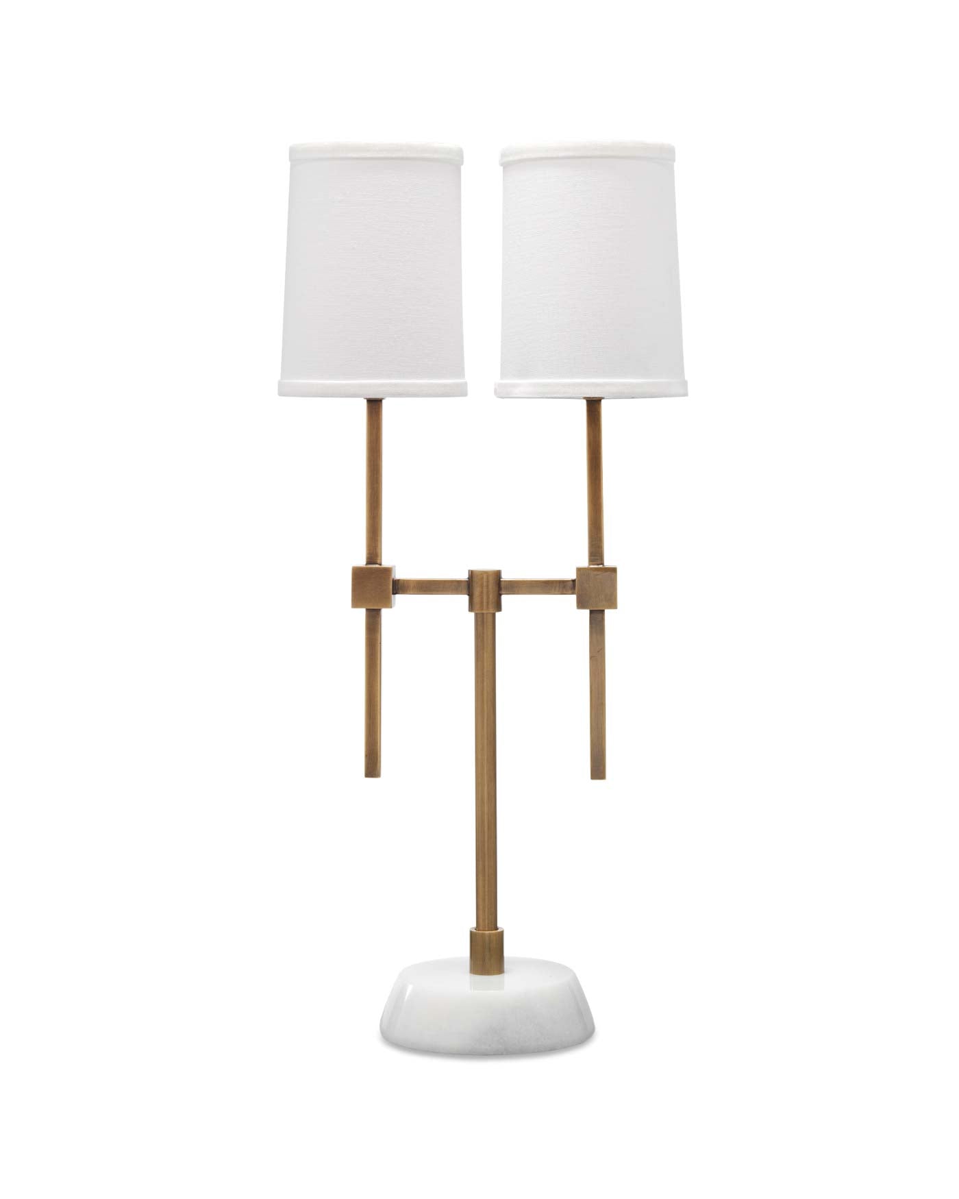 Minerva Twin Shade Console Lamp - Vintage Style Table Lamp for Living Room, Bedroom & Entryway - Perfect for Home Decor & Ambient Lighting