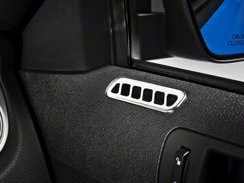 2010-2014 Ford Mustang Chrome Door Vent Louvers - Enhance Style & Airflow for Sporty Driving