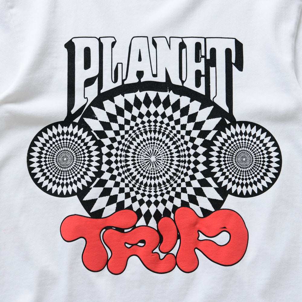 Always On Tour Planet Trip T-Shirt - White | Comfortable Travel & Adventure Tee for Men & Women