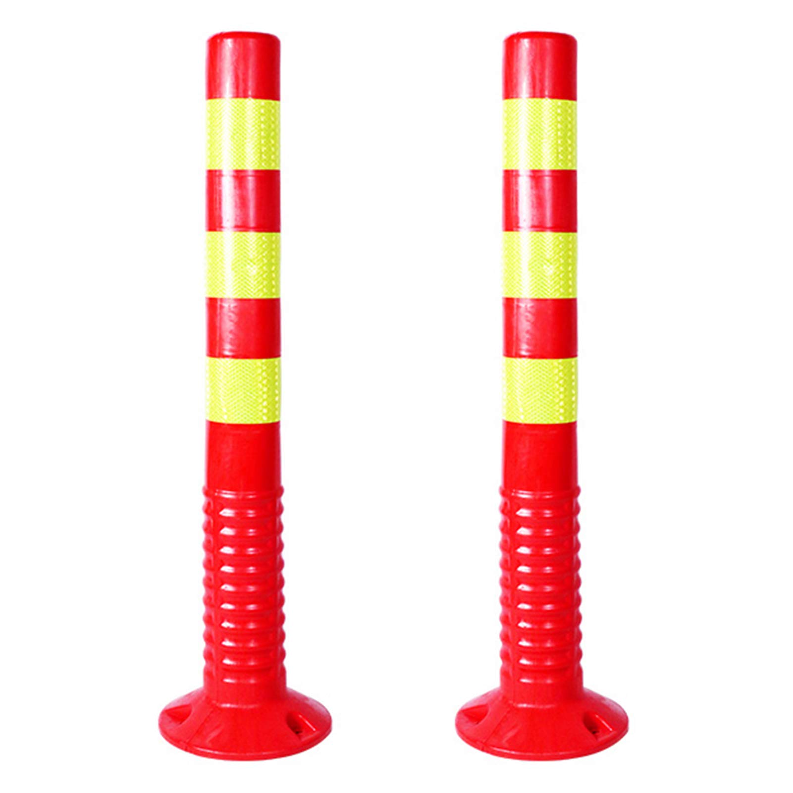 Heavy Duty Reflective Parking Bollards - 750x80mm Plastic Traffic Cones with High Visibility for Garage, Driveway & Road Safety | Ideal for Traffic Control, Construction Zones & Hazard Marking