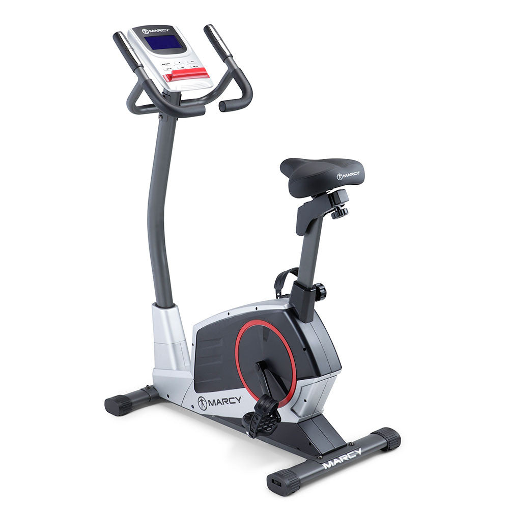 Marcy ME 702 Magnetic Upright Exercise Bike - Quiet Home Gym Equipment for Cardio Workouts | Perfect for Small Spaces & Indoor Cycling Training