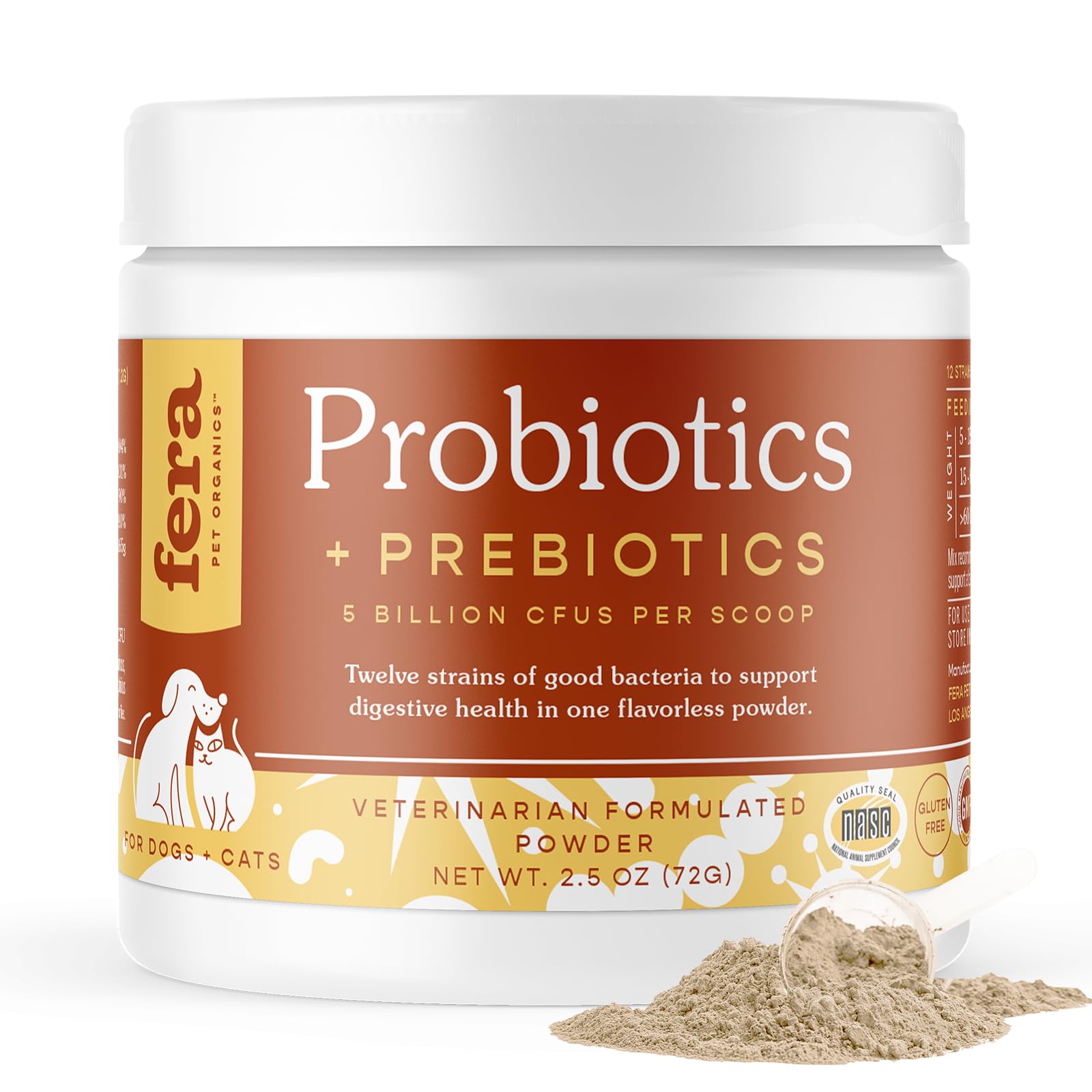 Fera Pet Organics Health Essentials Supplement Bundle for Dogs and Cats - Omega 3 Fish Oil with EPA & DHA (8oz), Organic Probiotics with Prebiotics (60 Scoops), Hip & Joint Soft Chews (90 Count) - Supports Digestive Health, Skin & Coat, Joint Mobility - Perfect for Daily Pet Wellness Routine