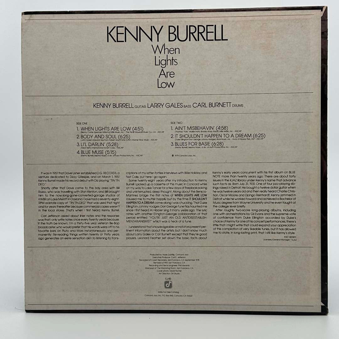 Kenny Burrell Jazz Guitar Music Album - Classic Jazz & Blues Vinyl Records for Collectors & Music Lovers - Perfect for Relaxing Evenings & Vinyl Enthusiasts
