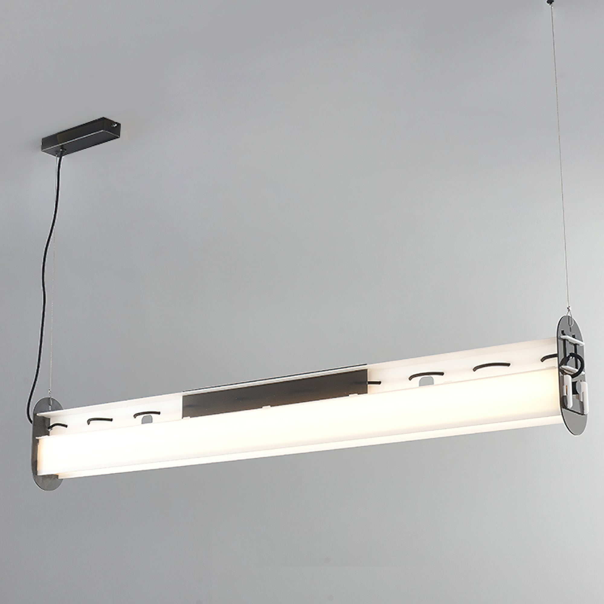 Modern Minimalist Pendant Light Fixture - Sleek Hanging Lamp for Kitchen Island, Dining Room, or Bedroom - Energy Efficient LED Bulb Compatible