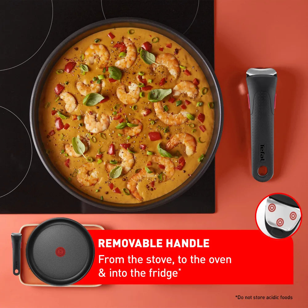 Tefal Ingenio Cook Eat Stackable Non-Stick Cookware 15-Piece Set - Perfect for Small Kitchens & Easy Storage | Induction Compatible Pots & Pans for Everyday Cooking
