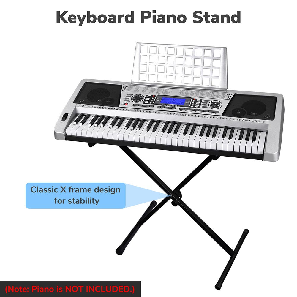 Adjustable X-Style Keyboard Stand for Piano & Synthesizer - Portable & Sturdy Music Stand for Home, Studio & Live Performances