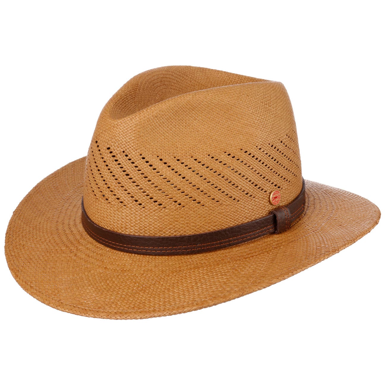 Mayser Piero Panama Straw Hat for Men & Women - Lightweight & Breathable Summer Sun Hat for Beach, Travel, and Outdoor Activities