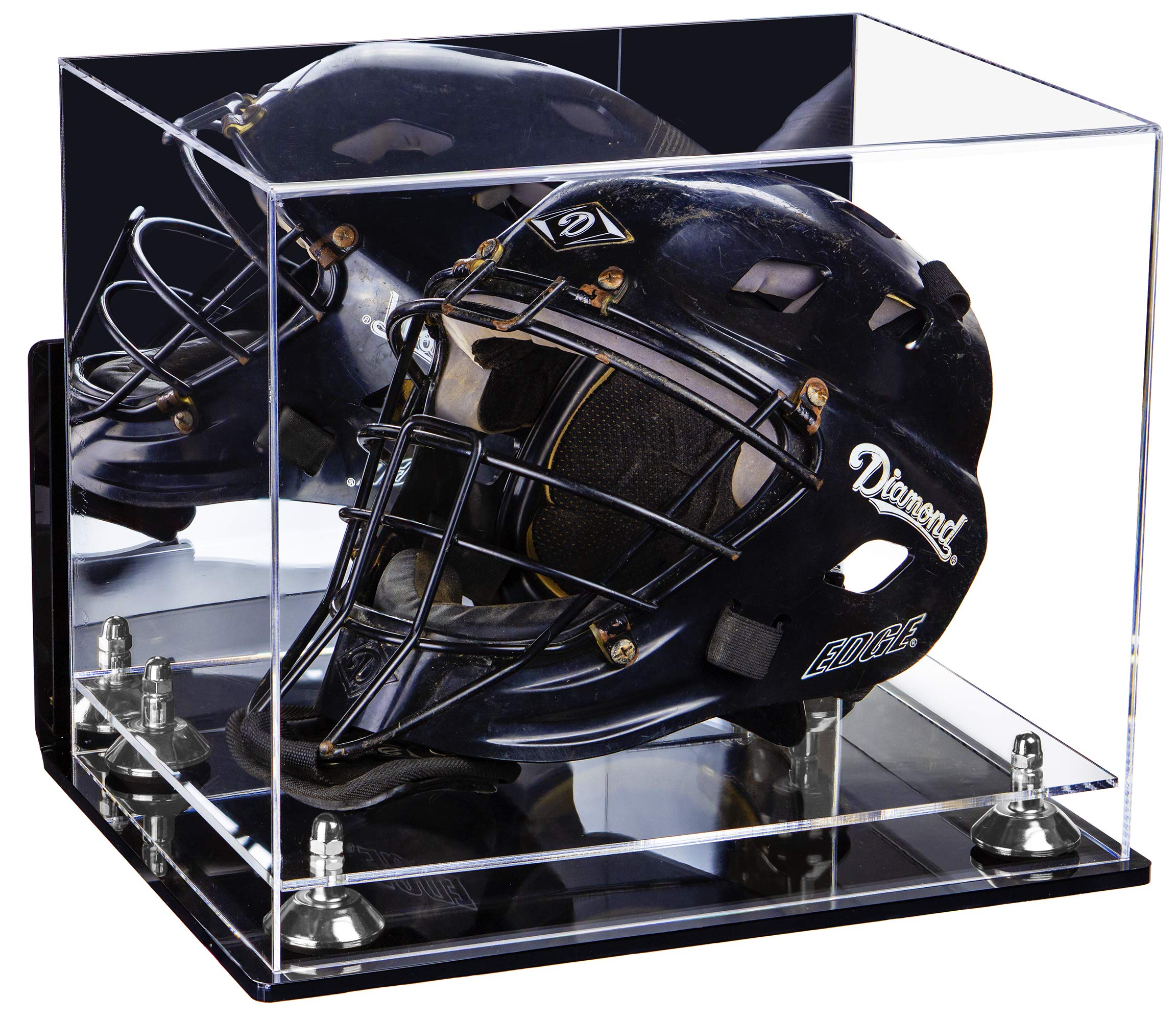 Premium Acrylic Display Case for Hockey Goalie Helmets - Perfect for Showcasing Collectibles in Home, Office, or Sports Memorabilia Rooms